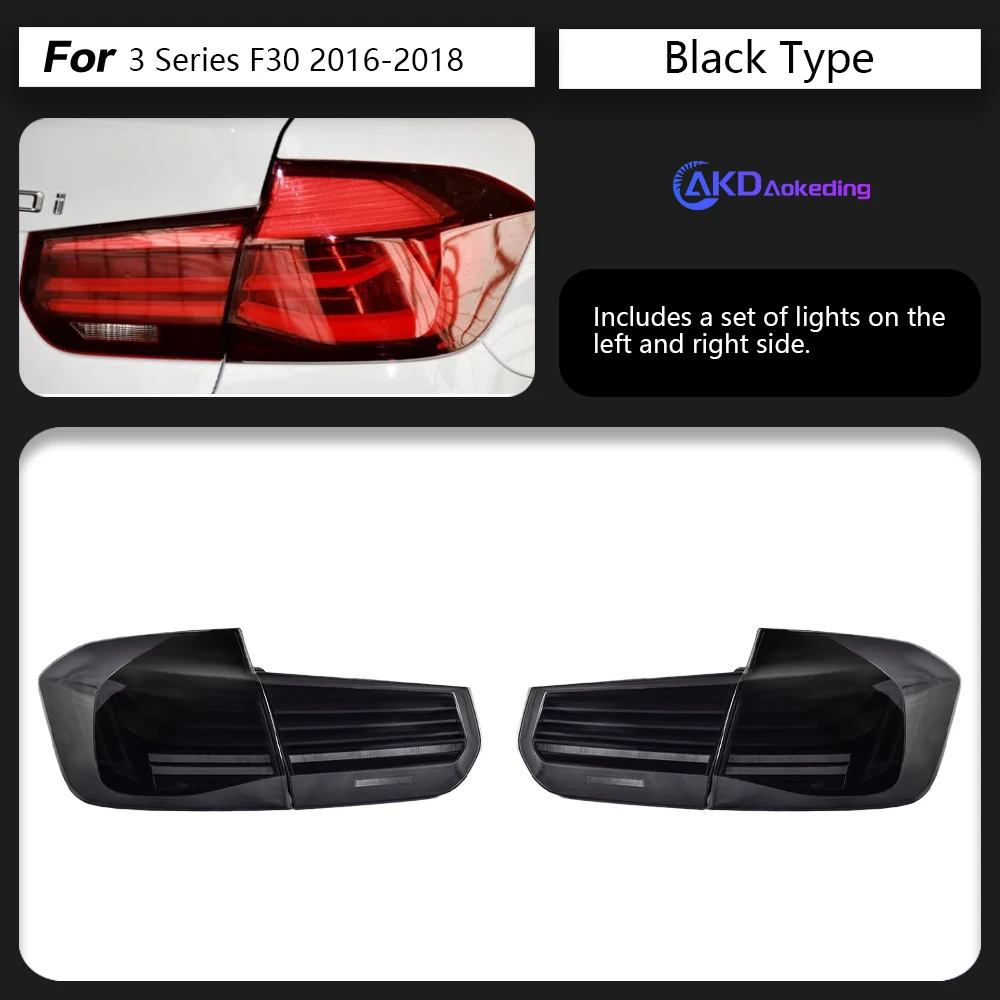 AKD Car Lights for BMW F30 LED Tail Lights 2013-2018 F35 F80 3D Rear Lamp 318i 320i 325i 330i 335i DRL Signal Auto Accessories