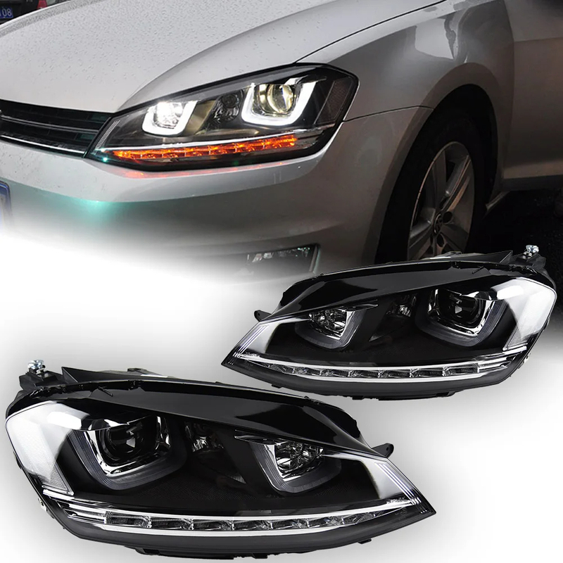 AKD Car Styling for VW Golf 7 Headlights MK7 LED Headlight R-LINE Design DRL Hid Head Lamp Angel Eye Bi Xenon Beam Accessories