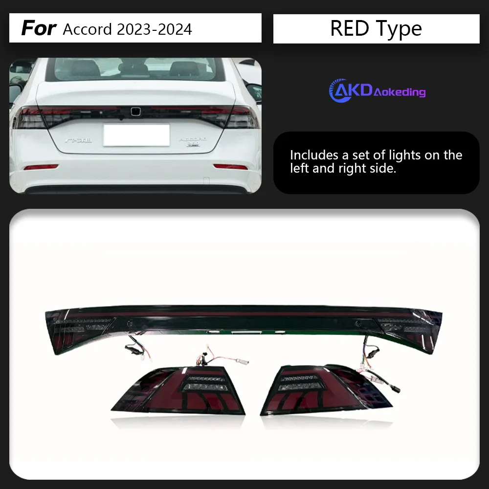 AKD Car Styling for Honda Accord Tail Lights 2023 New Accord LED Tail Lamp Rear Lamp DRL Signal Brake Reverse auto Accessories