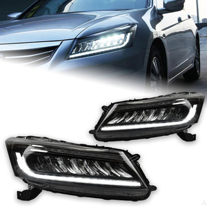 AKD Car Lights for Honda Accord 8th 2008-2012 G8 LED Auto Headlight Assembly Upgrade Crystal Wing Design Dynamic Signal Lamp Accessories