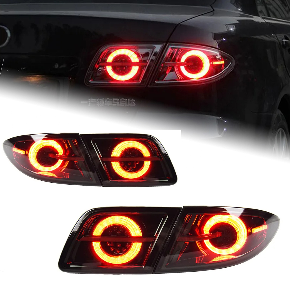 AKD tuning cars Tail lights For Mazda 6 Mazda6 2003-2015 Taillights LED DRL Running lights Fog lights angel eyes Rear