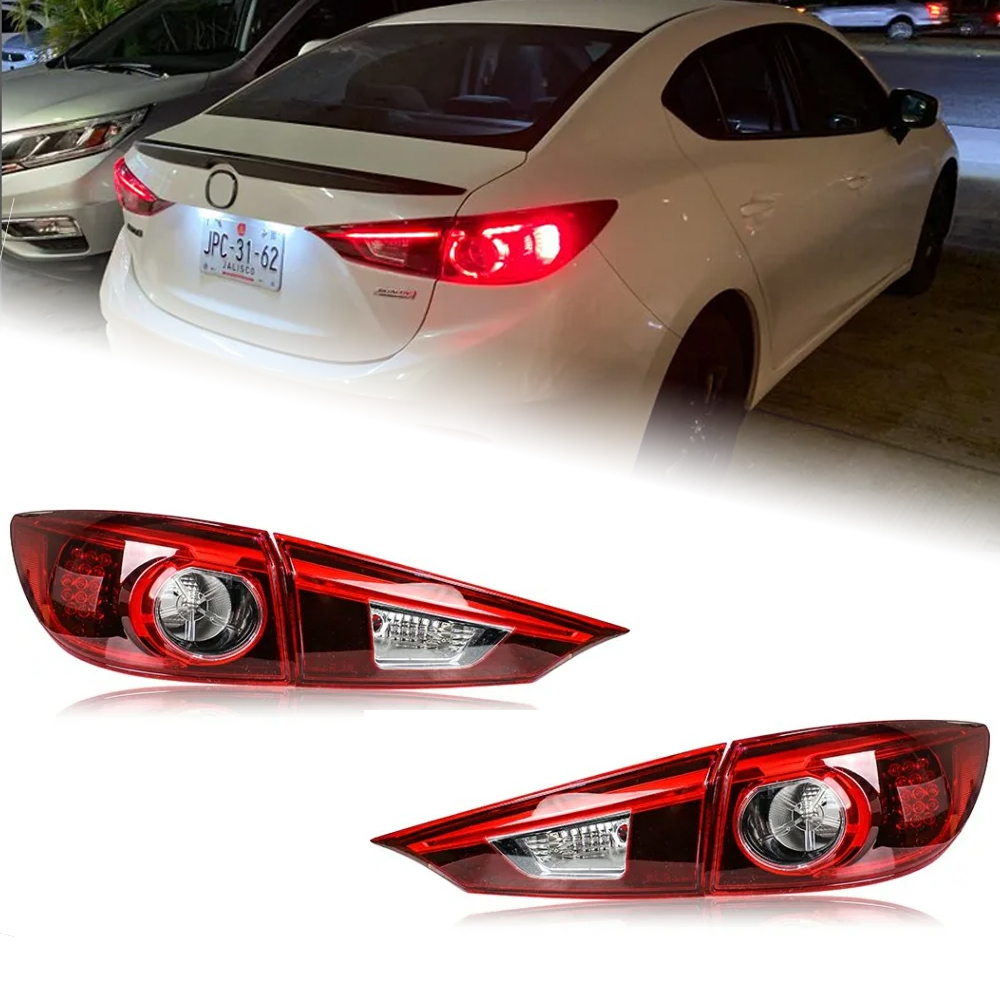 AKD Car Styling for Mazda 3 Tail Lights 2014-2018 Mazda3 Axela Sedan LED Tail Lamp LED DRL Signal Brake Reverse auto Accessories