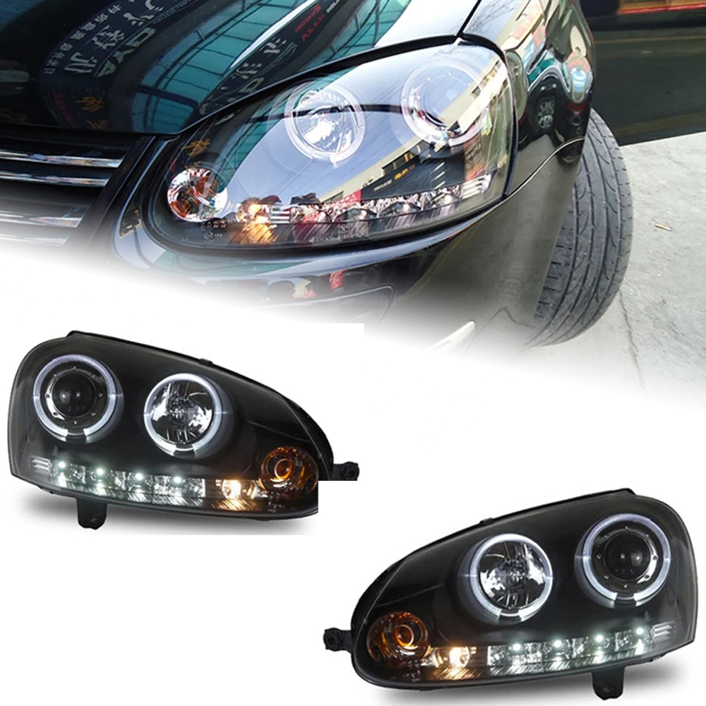 AKD Car Styling for VW Jetta Headlights 2006-2011 Jetta Gli LED Headlight Angel Eye Led Drl Hid Bi Xenon Auto Accessories