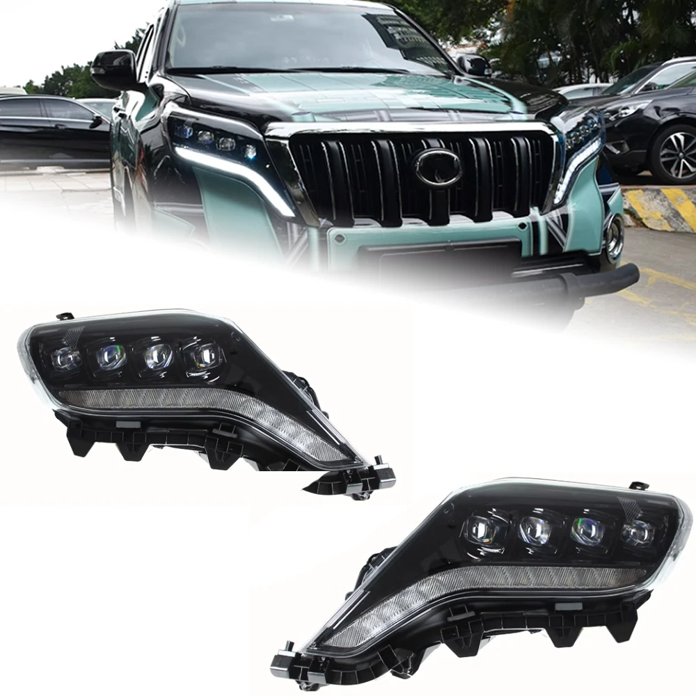 AKD Car Styling for Toyota Prado LC150 2013-2017 LED Headlight LED DRL Hid Option Head Lamp Angel Eye Bi Xenon Beam Accessories