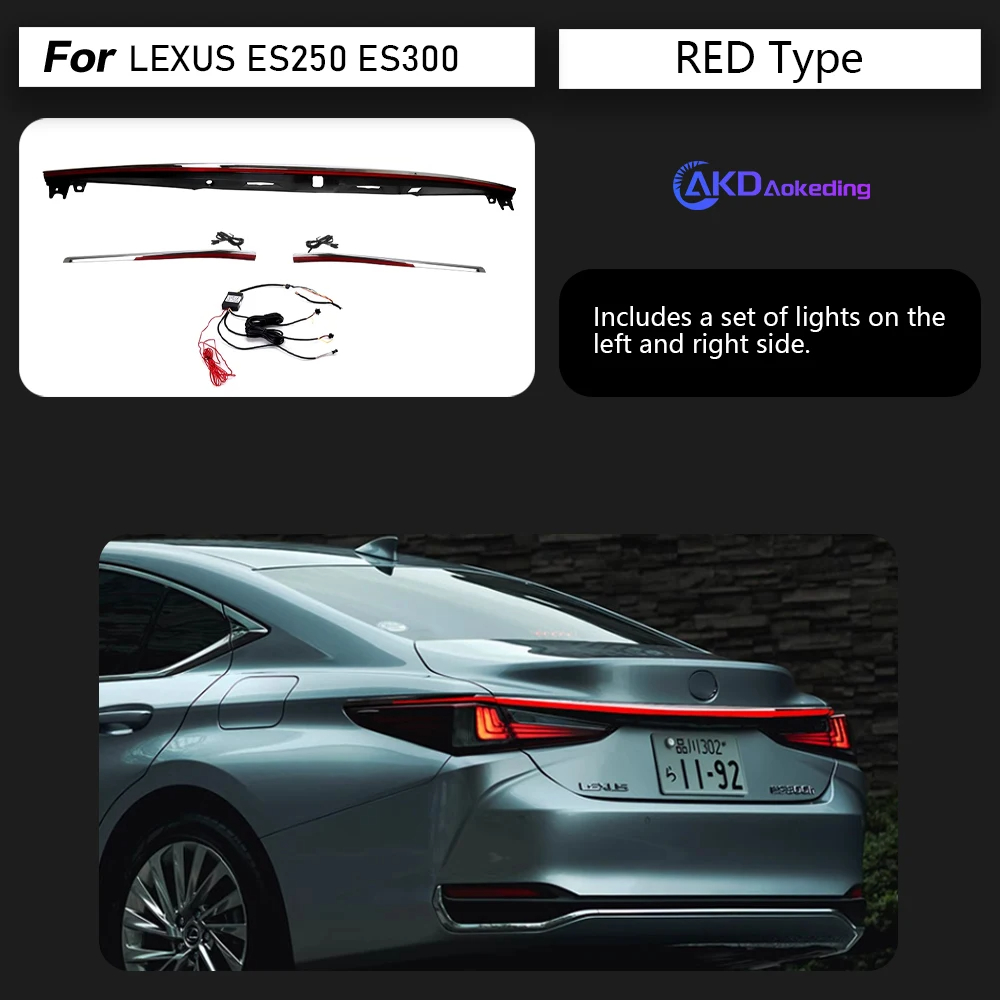 AKD Car Styling Tail Lamp for Lexus ES250 Tail Lights 2018-2021 ES300 LED Tail Light ES350 DRL Signal Brake Reverse auto Accessories