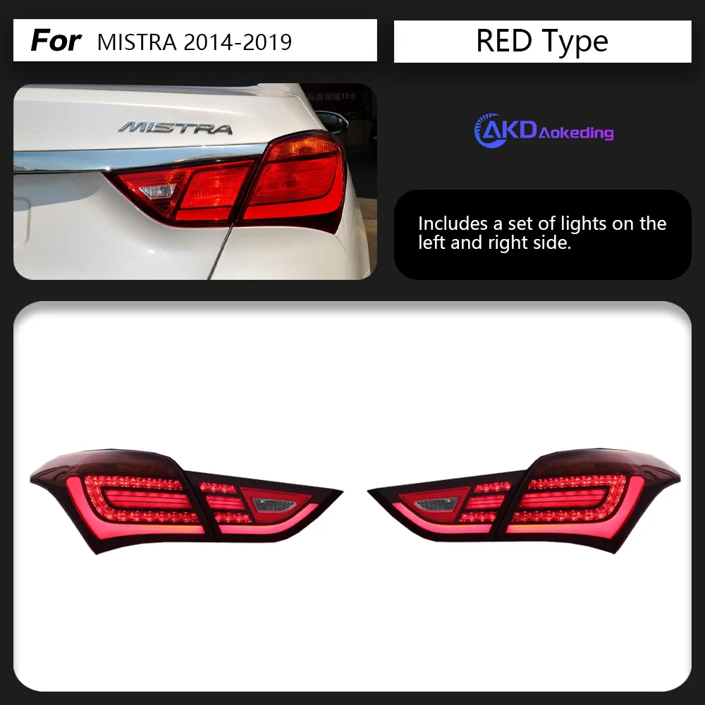 AKD Car Styling for Hyundai MISTRA Tail Lights 2014-2019 New LED Tail Lamp LED DRL Dynami Signal Brake Reverse auto Accessories