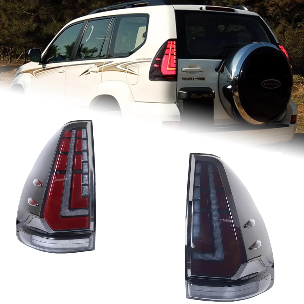 AKD Car Styling Tail Light for Land Cruise Prado 2700 4000 Tail Lights 2003-2009 LED Tail Lamp GX460 DRL Signal auto Accessories