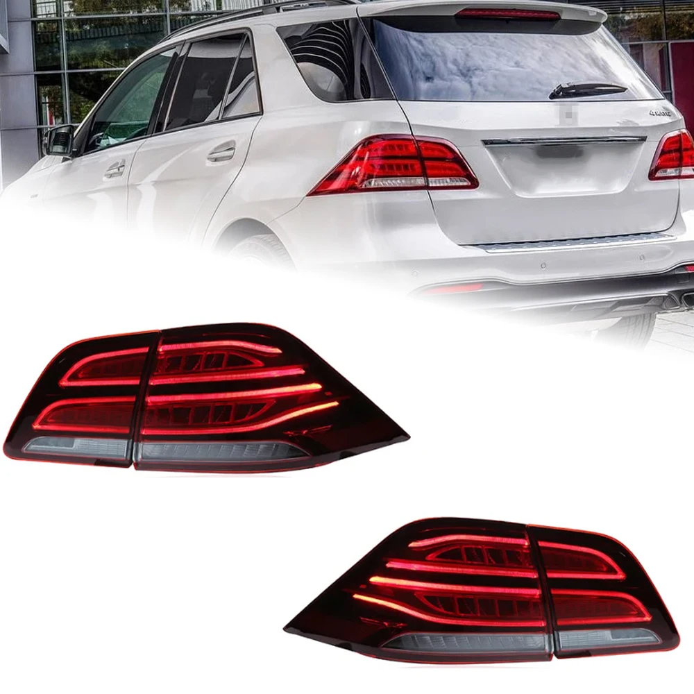 AKD Car Styling for Benz W164 Tail Lights 2012-2015 ML350 ML400 GLE W166 LED Tail Lamp DRL Signal Brake Reverse auto Accessories