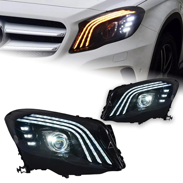 AKD Car Styling Head Lamp for Benz GLA Headlights 2015-2019 GLA200 GLA180 LED Headlight LED DRL Auto Accessories