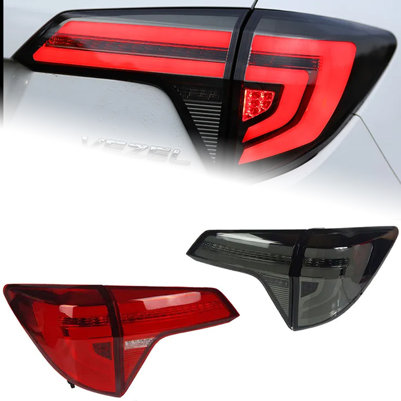 AKD Car Styling for Honda HR-V Tail Lights HR-V Vezel 2014-2021 LED Tail Light Lexus-Style Rear Lamp DRL Signal Brake Reverse auto Accessories