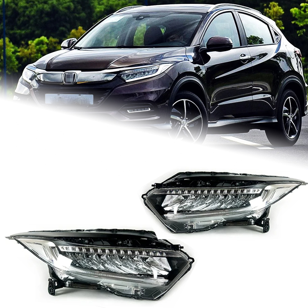 AKD Car Lights For Honda HRV HR-V Vezel 2015-2020 LED Auto Headlight Assembly Upgrade 2022 Newest High Configure Tool Accessories