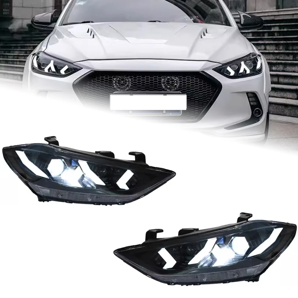 AKD Car Styling for Hyundai Elantra Headlights 2016-2020 New Elantra Headlight Brand Eagle Eye DRL Hid Bi Xenon Auto Accessories