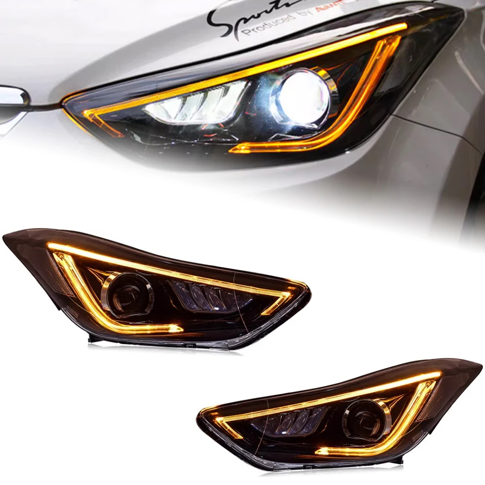 AKD Car Styling Head Lamp for Hyundai Elantra LED Headlight 2011-2016 LED High Beam LED Signal DRL Hid Bi Xenon Auto Accessories