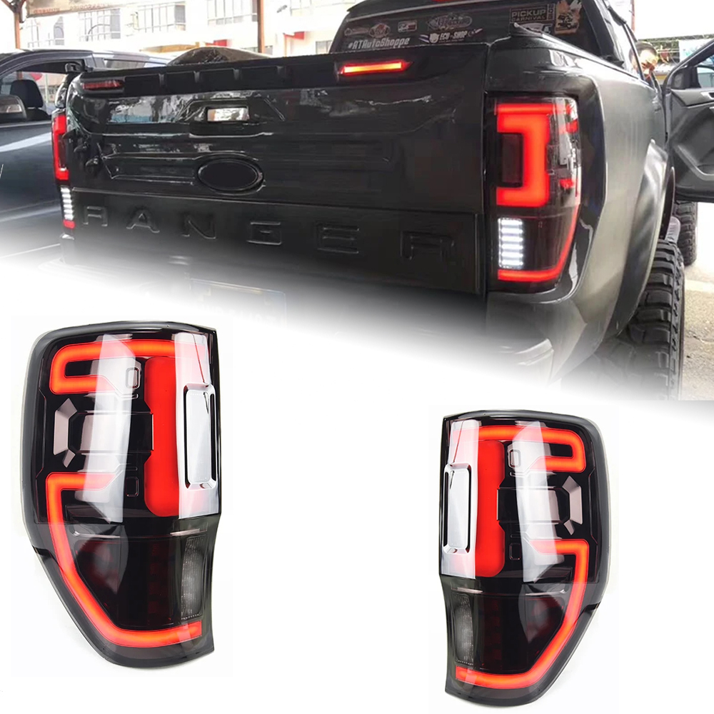 AKD Car Styling for Ford Ranger Tail Lights 2012-2018 Ranger T8 T6 Tail Lamp LED Tail Light DRL Brake Reverse auto Accessories