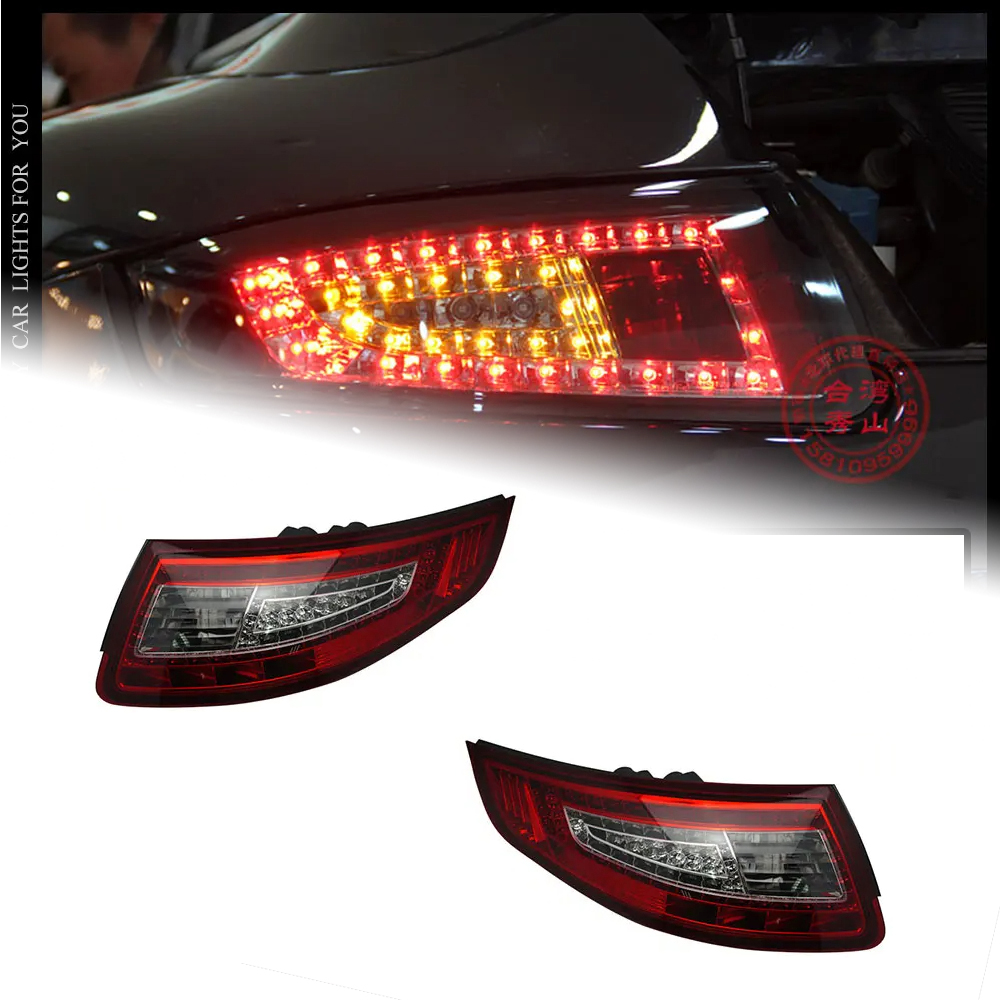 AKD Car Styling Tail Lamp for Porsche 997 Tail Lights 2005-2008 911 LED Tail Light DRL Brake Reverse Auto Accessories