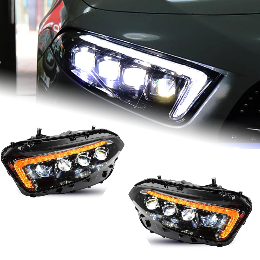 AKD Head Lamp for Benz W177 LED Headlight 2019-2021 Headlights A180 A200 A220 DRL Turn Signal High Beam Angel Eye Projector