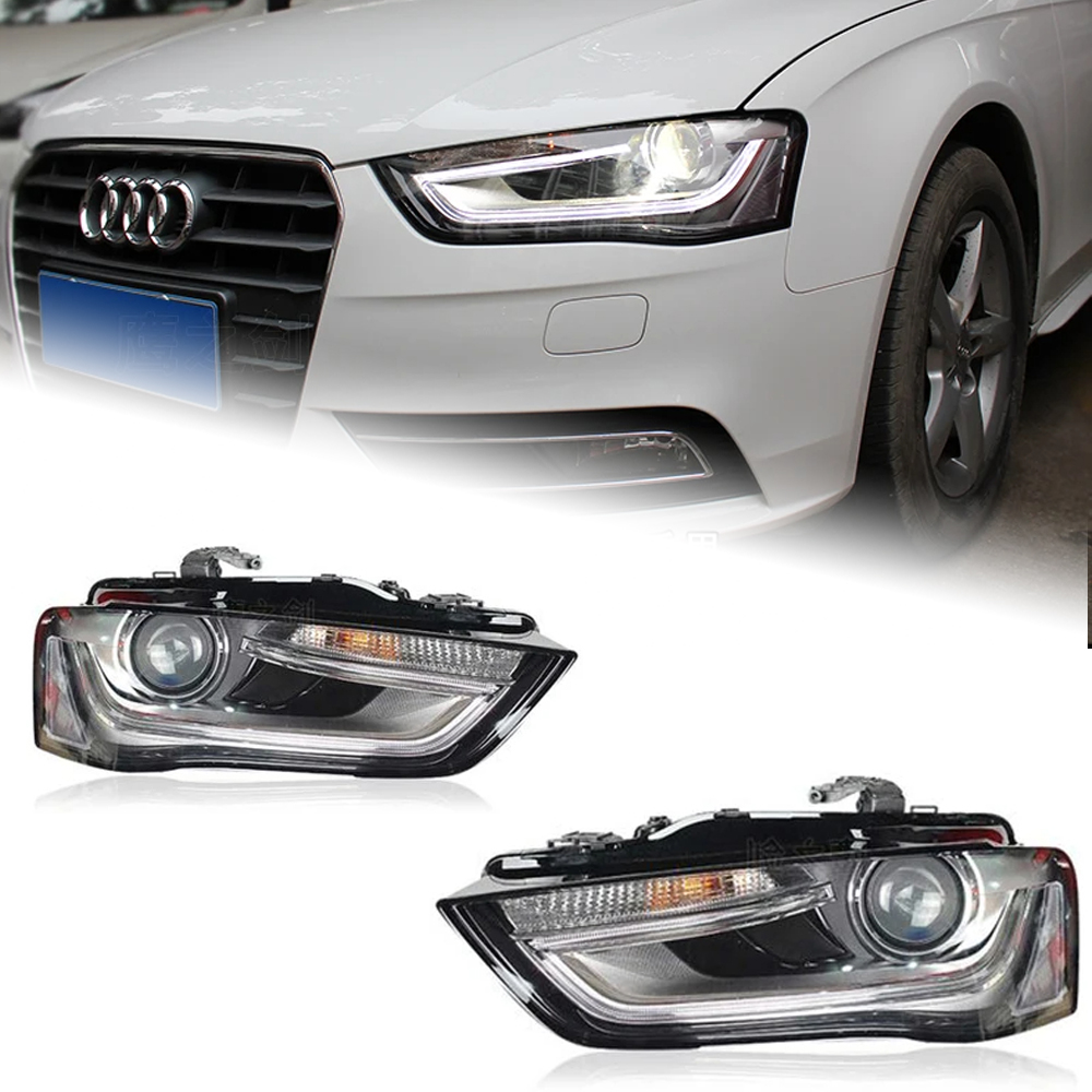 AKD Car Styling for A4 Headlights 2013-2016 A4L RS4 Sedan Headlight DRL Hid Head Lamp Angel Eye Bi Xenon Beam Accessories