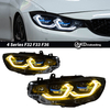 AKD Suitable for BMW F32 modified dual-color golden eye laser lens spoon headlight assembly