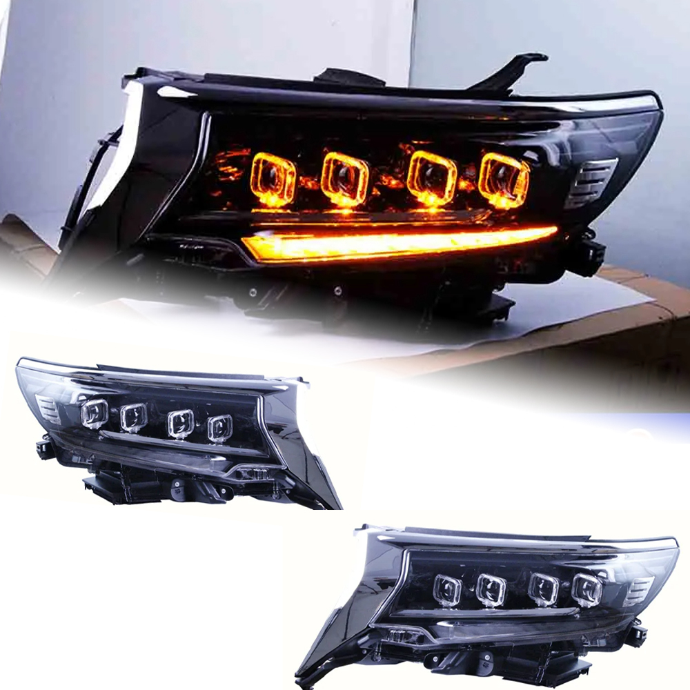 AKD Head Lamp for Toyota Prado LC200 LED Headlight 2017-2021 Headlights Prado DRL Turn Signal High Beam Angel Eye Projector Lens