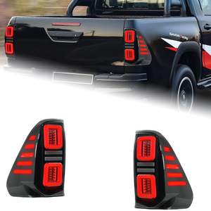 AKD Tail Lamp for Toyota Hilux LED Tail Light 2015-2021 Hilux Rear Fog Brake Turn Signal Automotive Accessories