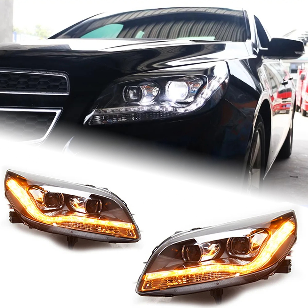 AKD Car Lights For Malibu 2012-2014 LED Auto Headlights Assembly DRL Dynamic Lamp Bifocal Lens Xenon Frontlight Accessories Upgrade