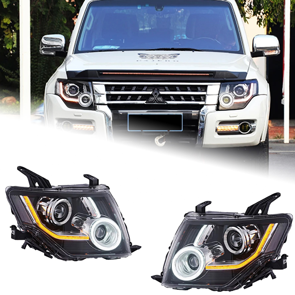 AKD Car Styling for Pajero V97 Headlights 2006-2020 V93 LED Headlight Montero V85 V95 Dynamic Signal Animation DRL Accessories