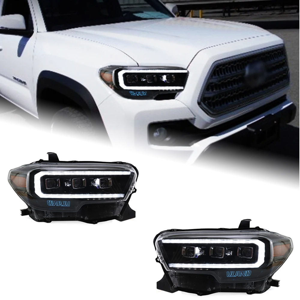 AKD Head Lamp for Toyota Tacoma LED Headlight 2015-2020 Headlights Tacoma DRL Turn Signal High Beam Angel Eye Projector Lens