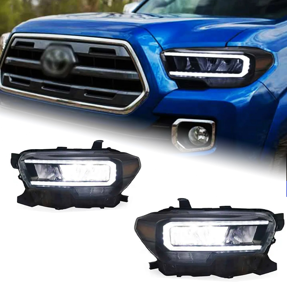 AKD Head Lamp for Toyota Tacoma LED Headlight 2015-2020 Headlights Tacoma DRL Turn Signal High Beam Angel Eye Projector Lens