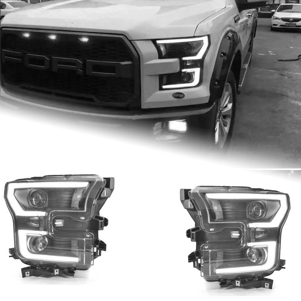 AKD Car Lights for Ford Raptor Tremor F150 2015-2019 F-150 Pick-up LED Auto Headlight Upgrade Bicofal Lens Signal Lamp Accessories