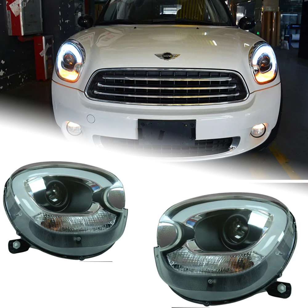 AKD Head Lamp for MINI R60 LED Headlight 2007-2016 Headlights Countryman R60 DRL Turn Signal High Beam Angel Eye Projector Lens