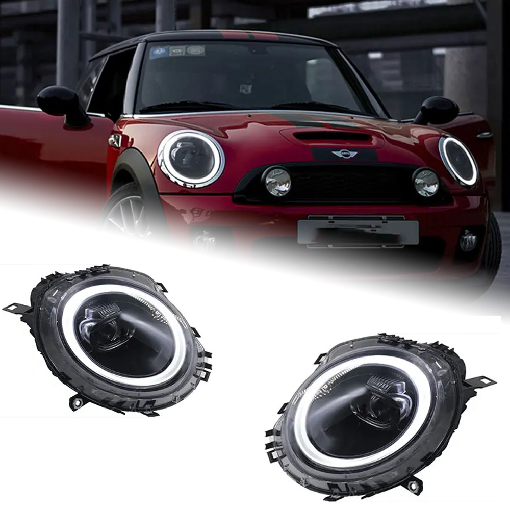 AKD Car Accessories Head Lamp for MINI R55 Headlights 2007-2013 R56 LED Headlight R57 Cooper DRL LED Projector Beam