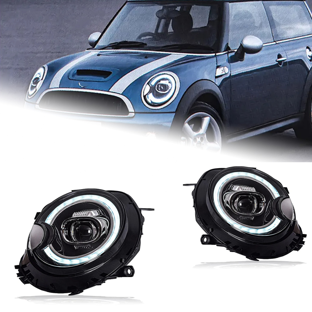 AKD Car Accessories Head Lamp for MINI R55 Headlights 2007-2013 R56 LED Headlight R57 Cooper DRL LED Projector Beam