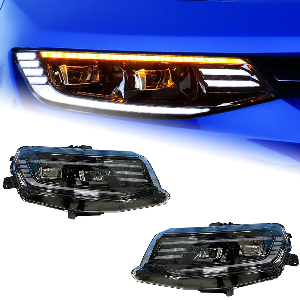 AKD Head Lamp for Chevrolet Camaro LED Headlight 2016-2020 Headlights Camaro DRL Turn Signal High Beam Angel Eye Projector Lens