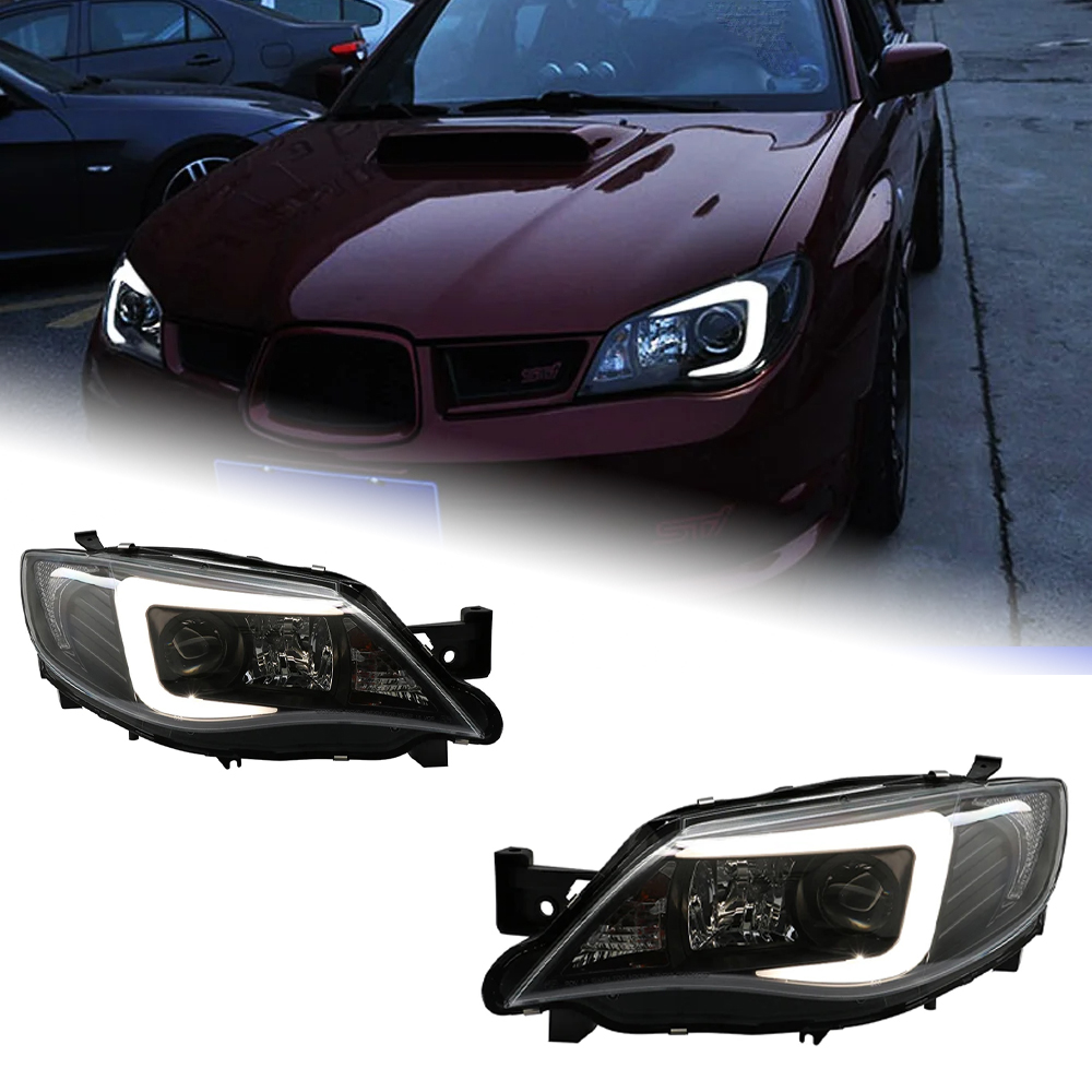 AKD Car Styling Head Lamp for Subaru WRX Headlight 2005-2012 Impreza LED Headlight DRL Bi Xenon Projector Lens Auto Accessories