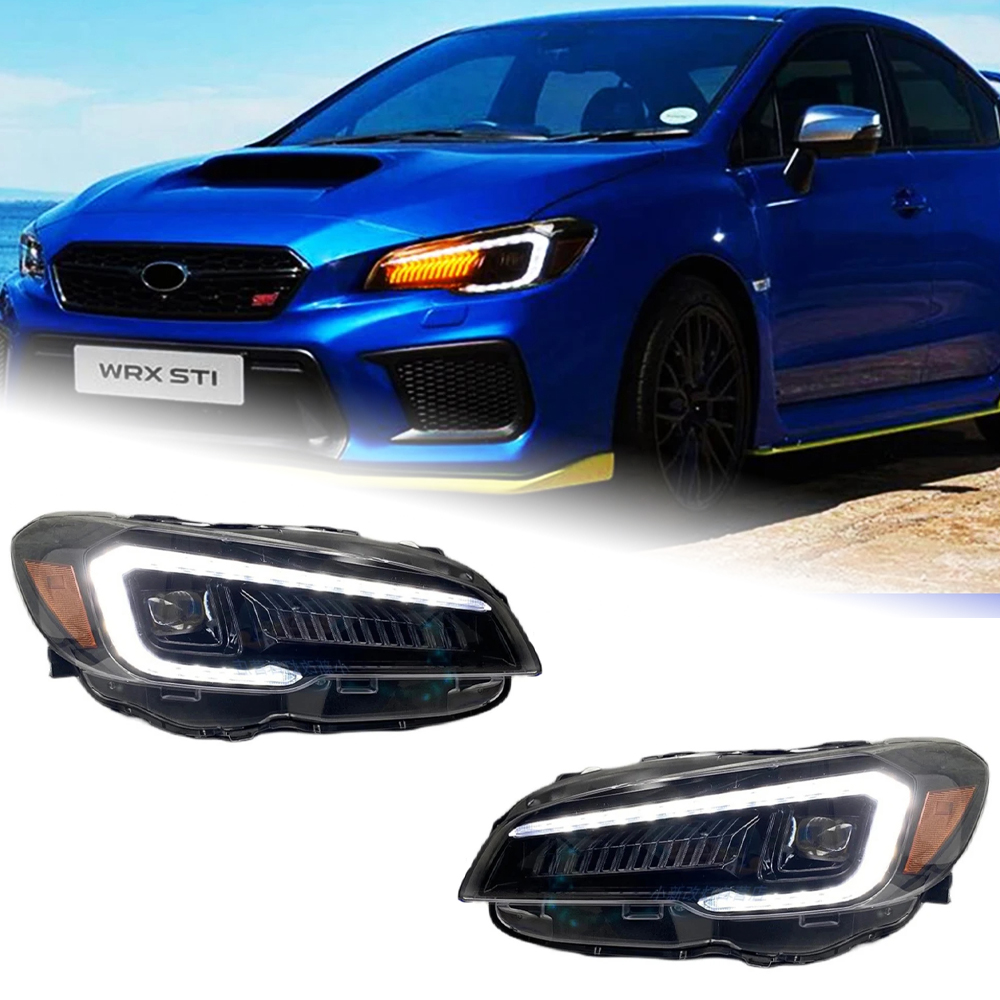 AKD Car Lights For Subaru WRX 2015-2021 STI LED Headlights DRL Fog Lamp Dunamic Turn Signal Angel Eyes Projector Lens Accessories Upgrade