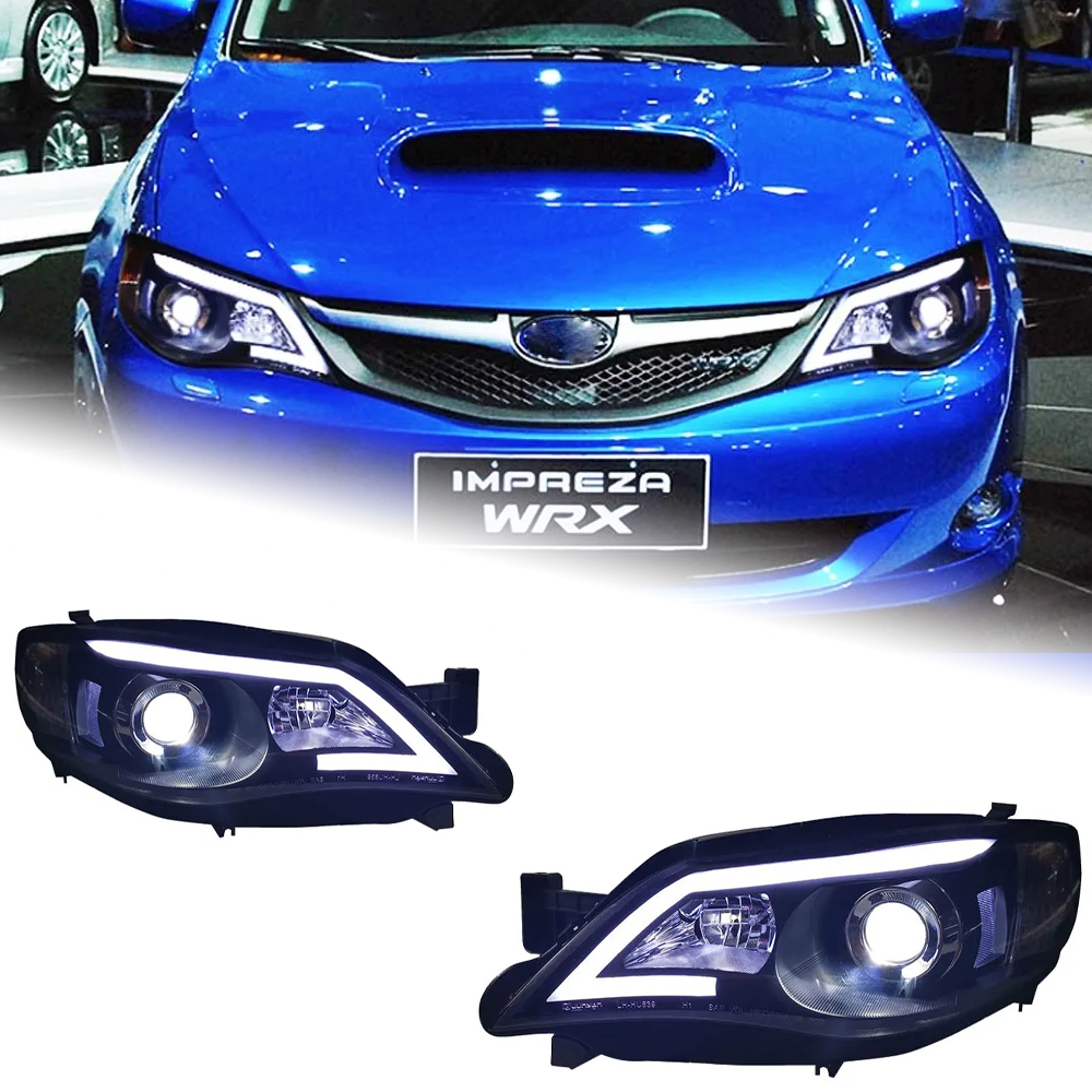 AKD Head Lamp for Subaru Impreza WRX LED Headlight 2008-2014 Headlights WRX DRL Turn Signal High Beam Angel Eye Projector Lens