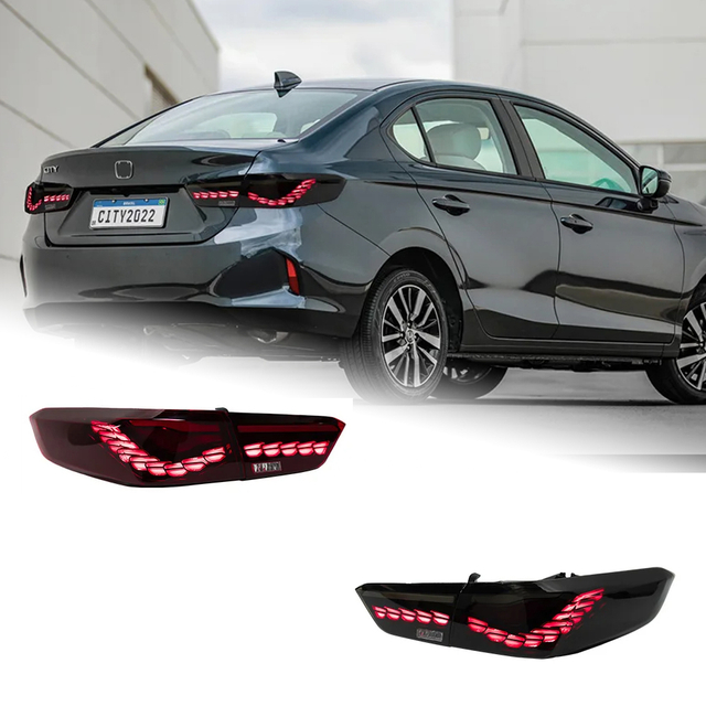 AKD Taillight For Honda 2021 CITY Tail Lights With Sequential Dynamic Turn Signal Animation Brake Parking Lighthouse Facelift