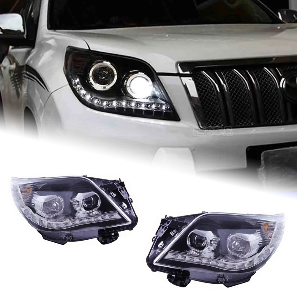 AKD Head Lamp for Toyota Prado LED Headlight 2010-2013 Headlights Prado DRL Turn Signal High Beam Angel Eye Projector Lens