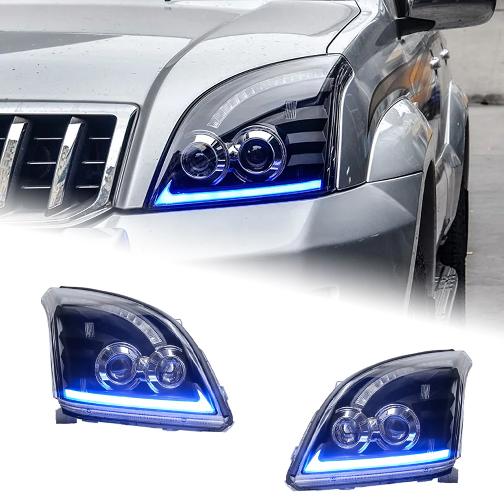 AKD Car Styling for Toyota Prado Headlight 2003-2009 LED Headlight DRL Hid Head Lamp Angel Eye Bi Xenon Beam Accessories