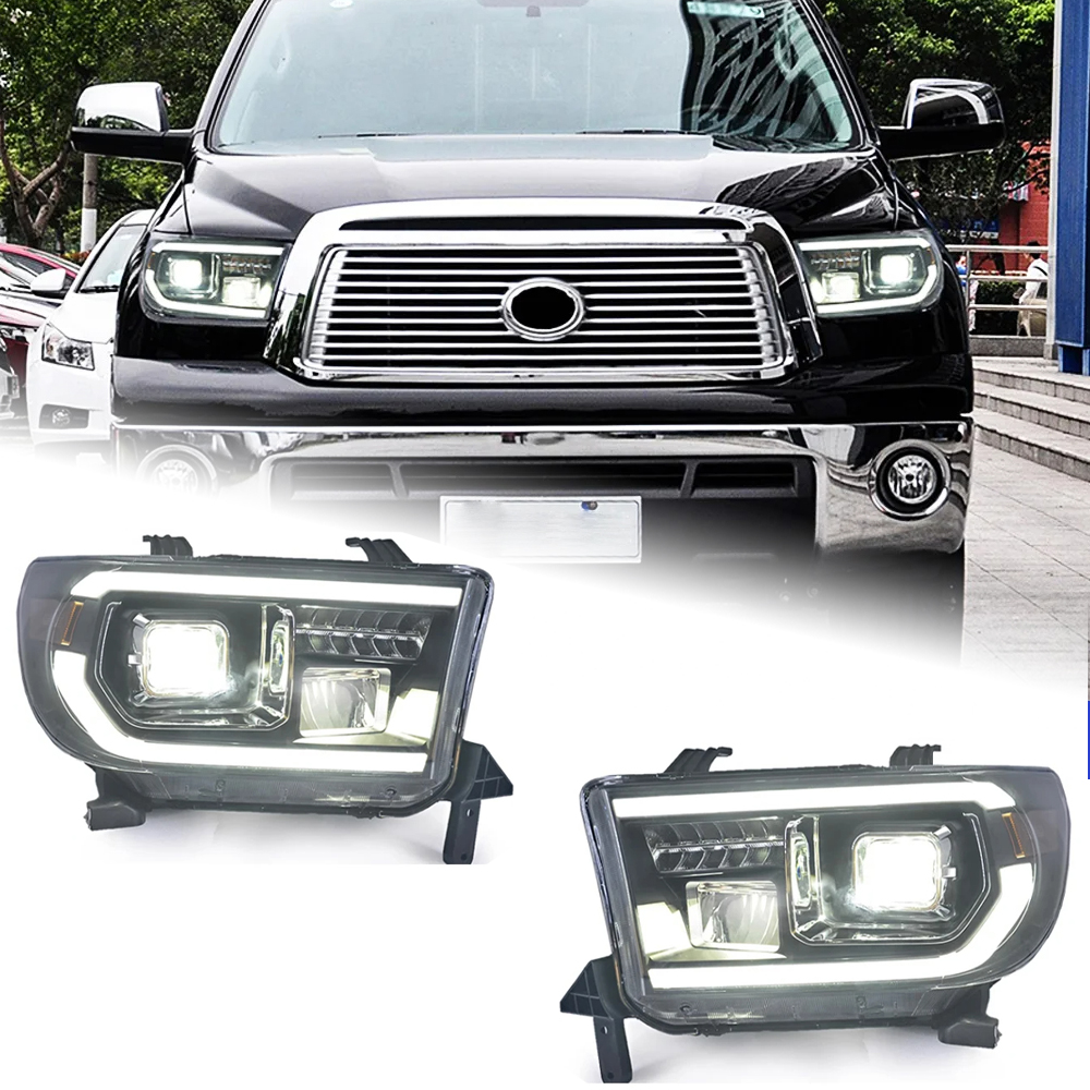 AKD Head Lamp for Toyota Tundra LED Headlight 2007-2013 Headlights Tundra DRL Turn Signal High Beam Angel Eye Projector Lens