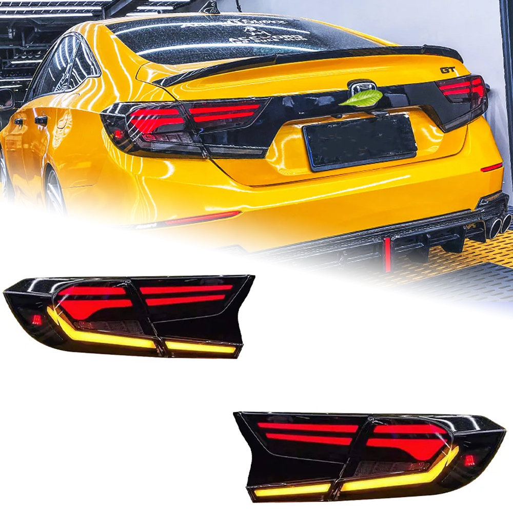 AKD Car Lights for Honda Accord X 2018-2022 10th LED Auto Taillights Assembly Upgrade Highlight Dynamic Lamp Start Animation Accessories