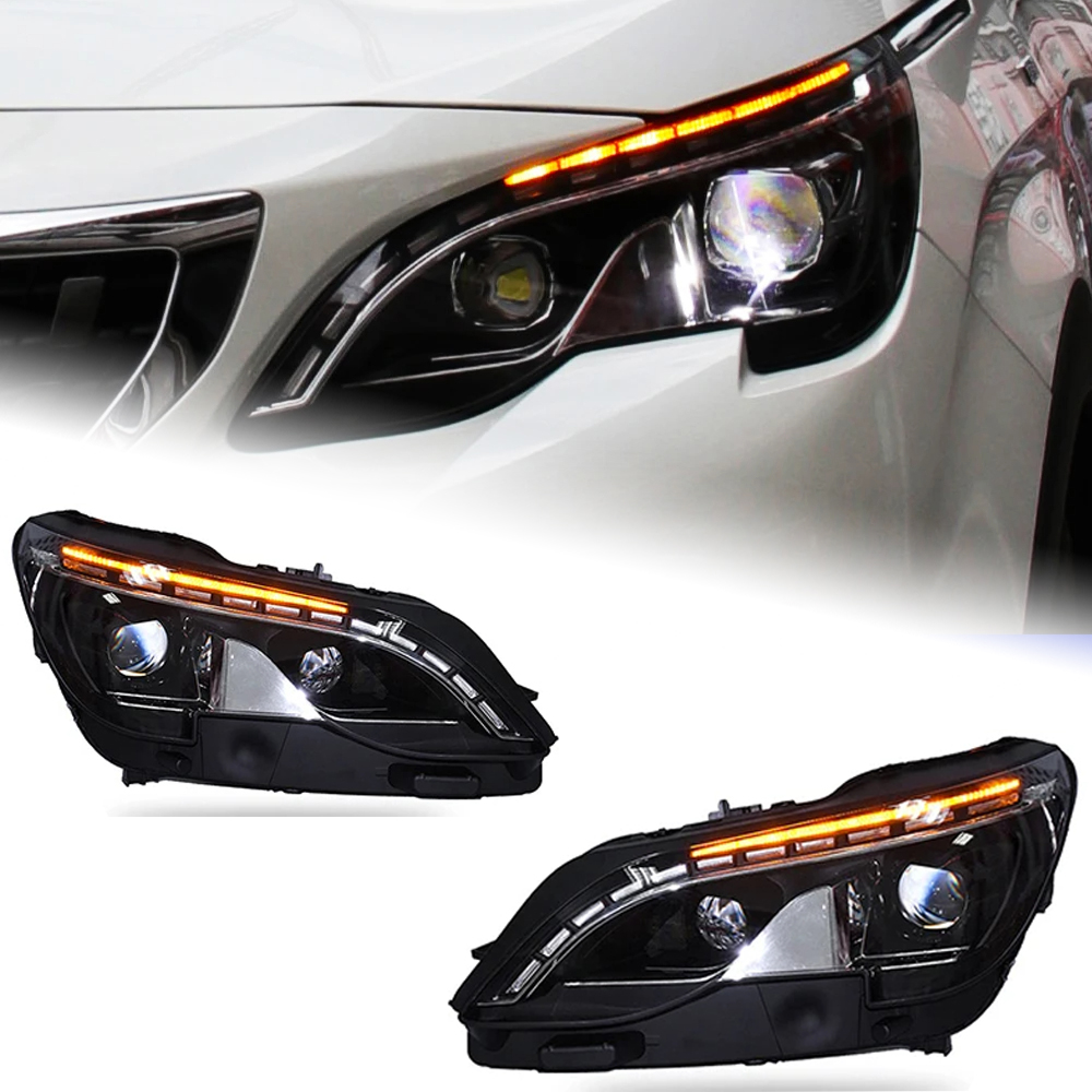 AKD Car Lights For Peugeot 4008 5008 2017-2021 LED Auto Headlights Upgrade High Configure DRL Lease Projector Lens Accessories Lamp