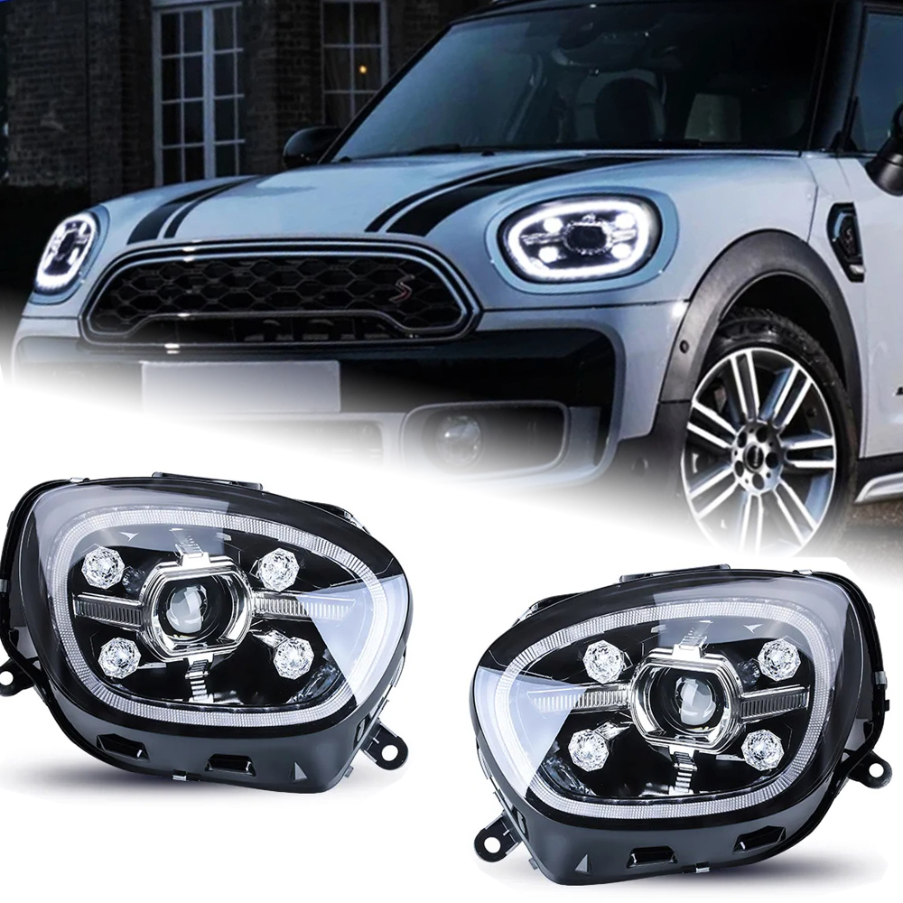 AKD Car Styling for MINI Countryman F60 Headlights 2017-2019 F60 LED Headlight DRL Head Lamp LED Projector Beam Accessories