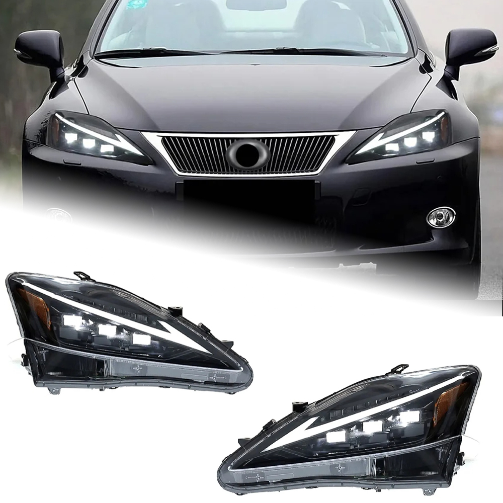 AKD Head Lamp for Lexus IS250 LED Headlight 2006-2012 Headlights is300 is350 DRL Turn Signal High Beam Angel Eye Projector Lens Auto Accessories