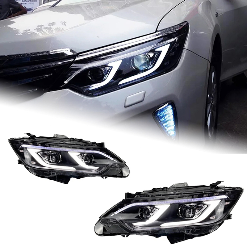 AKD Car Lights for Toyota Camry JP 2015-2017 V55 LED Auto Headlight Assembly Upgrade Bicofal Lens Dynamic Signal Lamp Tool Accessories