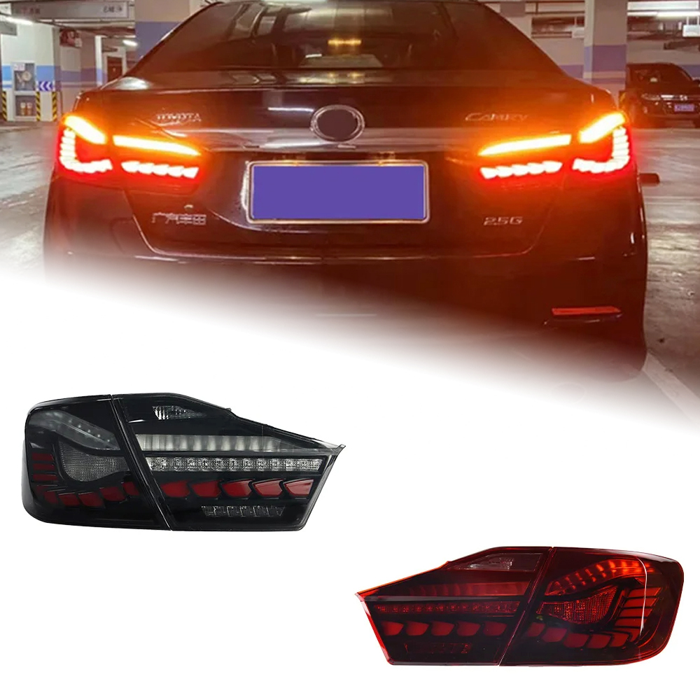 AKD Car Lights For Toyota Camry 2012-2014 7th LED Auto Taillights Upgrade GTS Design Dynamic Rear Lamp Highlight Tool Accessories Facelift