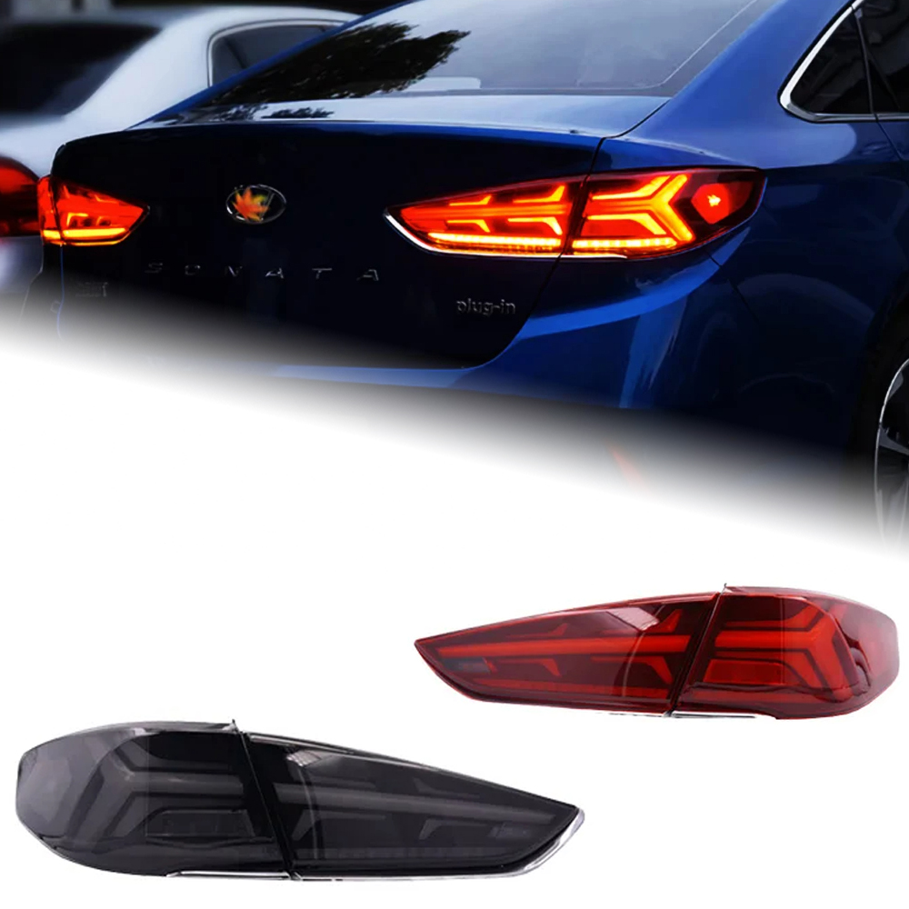 AKD Car Styling for Hyundai Sonata Tail Lights 2016-2019 New Sonata LED Tail Lamp DRL Dynamic Signal Reverse auto Accessories