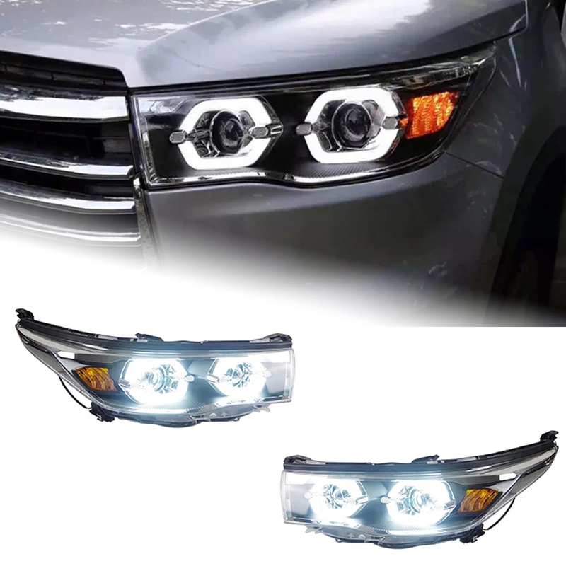 AKD Car Lights For Toyota Highlander 2015-2017 Kluger LED Headlights Assembly Upgrade Angel Eyes Design Projector Lens DRL Bi Xenon Lamp