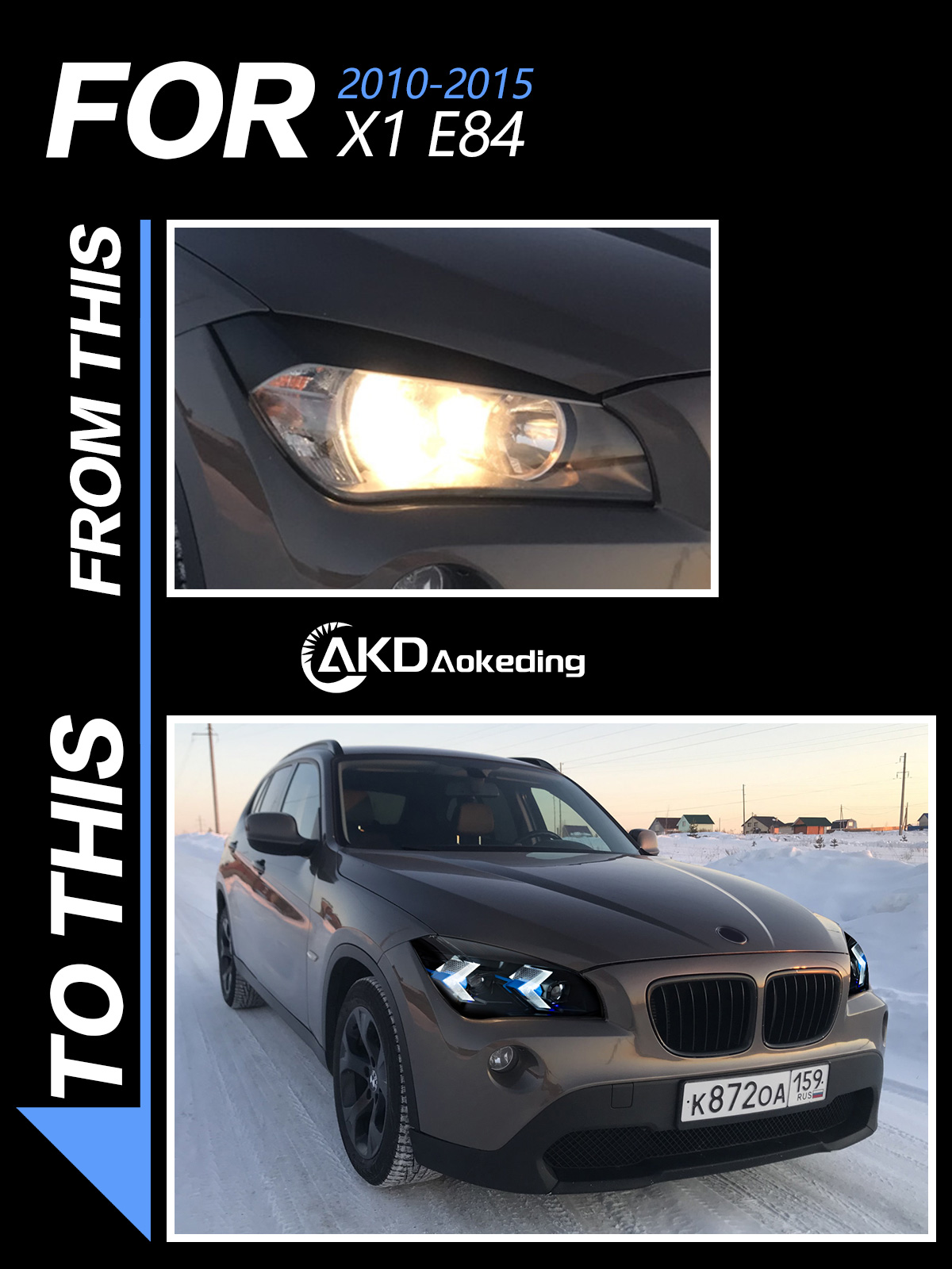 AKD Car Styling Head Lamp For BMW X1 E84 LED Headlight 2010-2015 Head Lamp DRL Signal Auto Accessories 