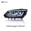 AKD Headlight Assembly Retrofit for 2012-2019 Volkswagen Sharan Models with LED Laser Sequential Turn Signals, Daytime Running Lights, And Bi-xenon Projector Lenses.